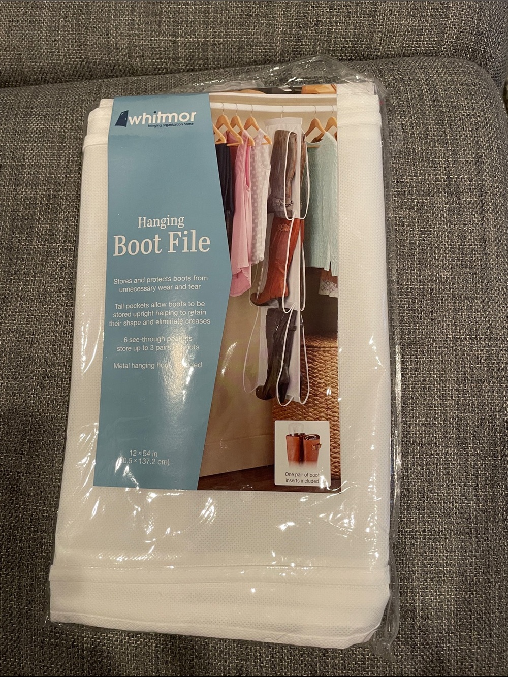 Whitmor Hanging Boot File in White